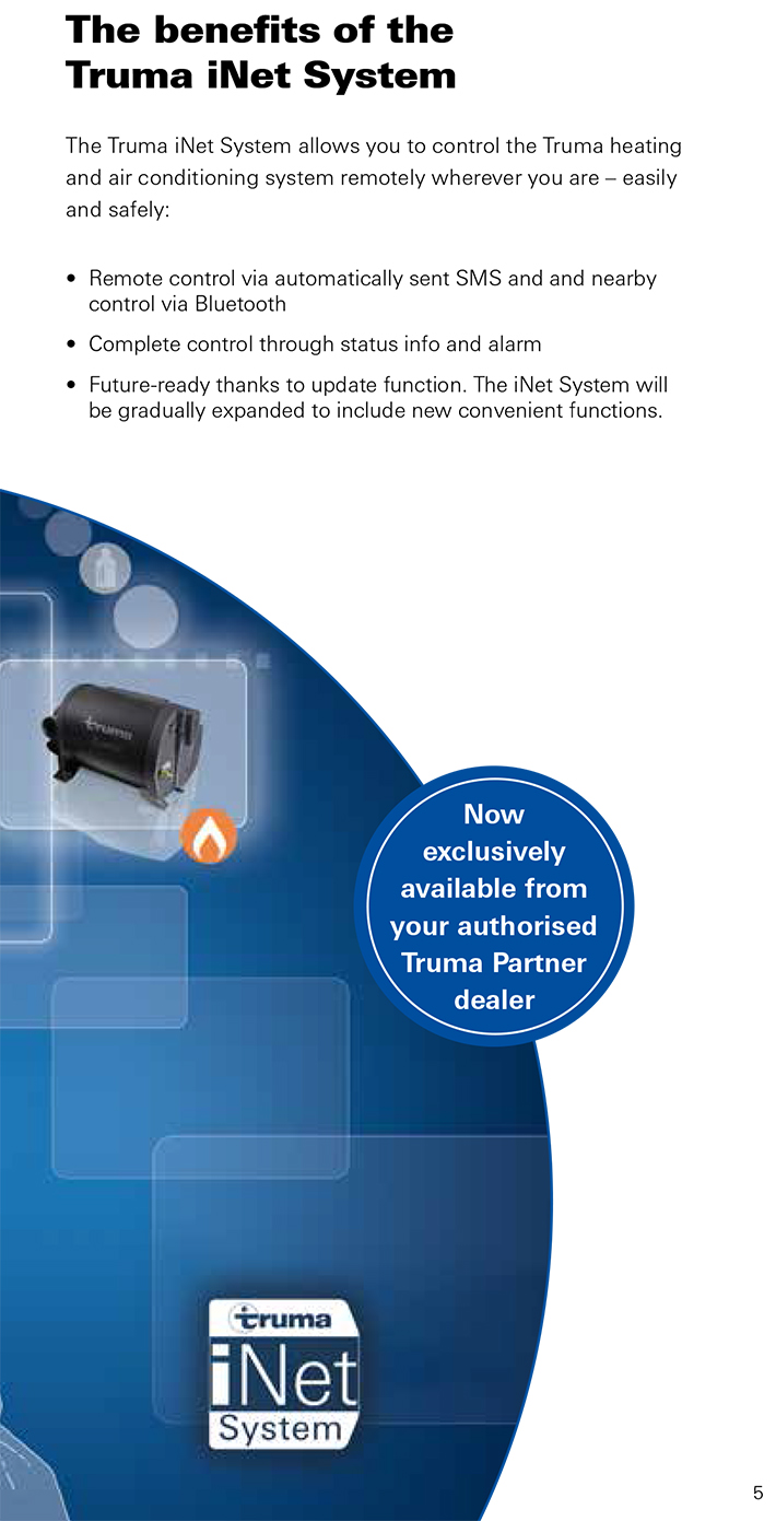 Truma iNet for Adventa air conditioning combi boiler and saphir air conditioning page 5